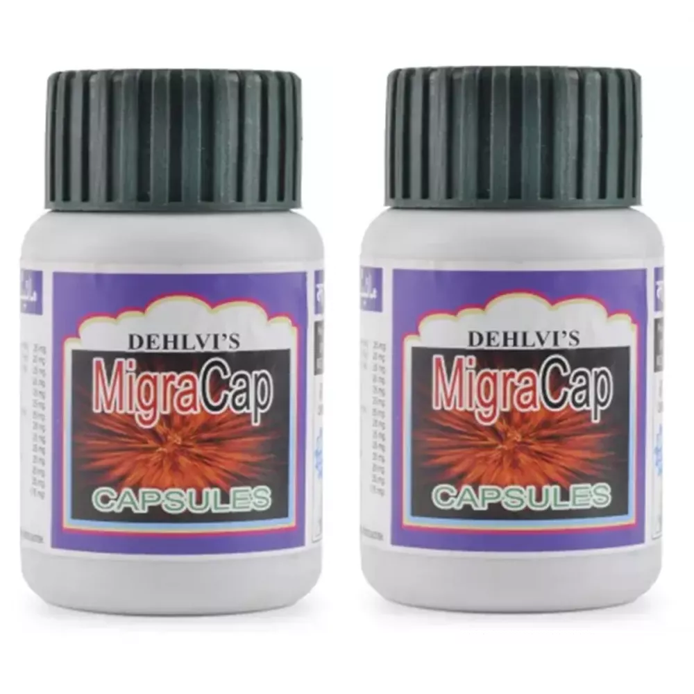 Dehlvi Migra Capsules - 30 Caps (Pack of 2)